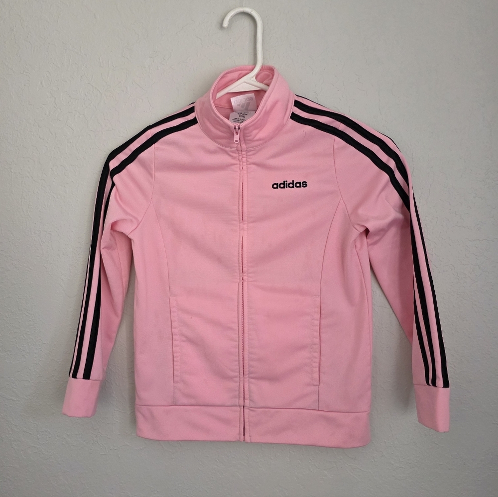 Adidas Kids Pink Track Jacket, Size 7/8